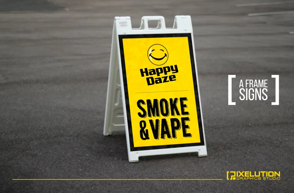 happy daze a frame sign.webp